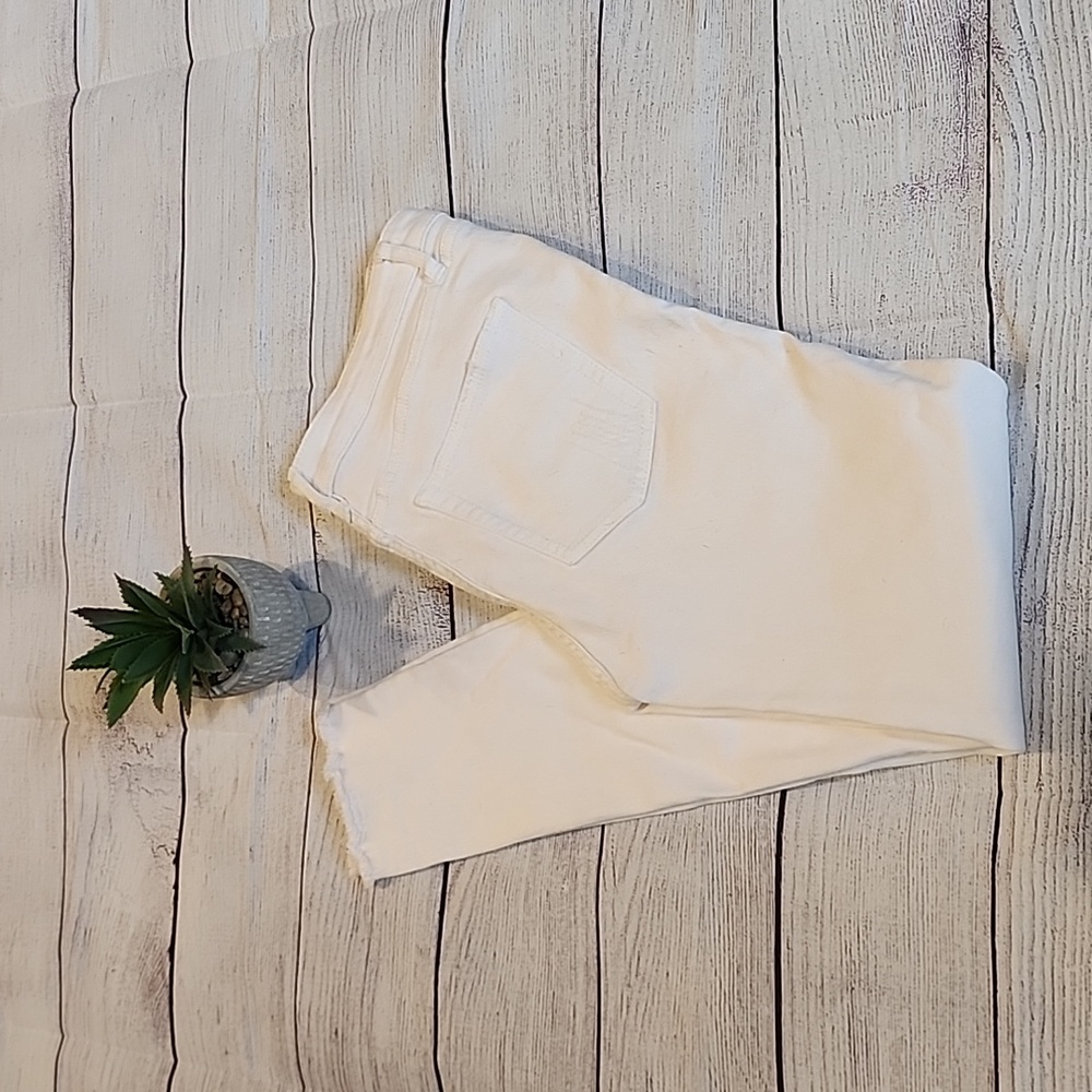 White High Rise Skinny Jeans